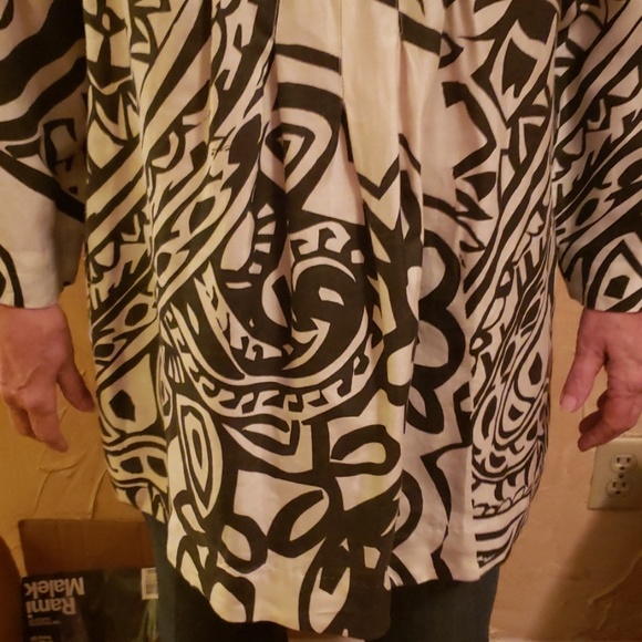Sandy Starkman Black White Elegant Blouse Large - Picture 3 of 8